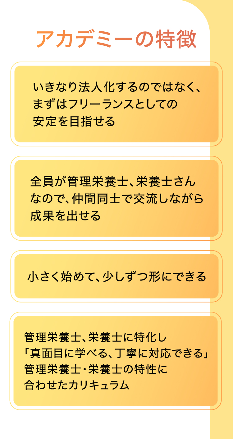 アカデミーの特徴
